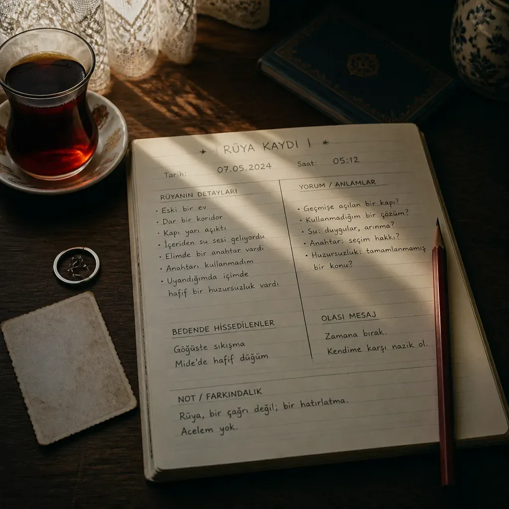 Deftere yazılmış eski sevgili rüyası notları