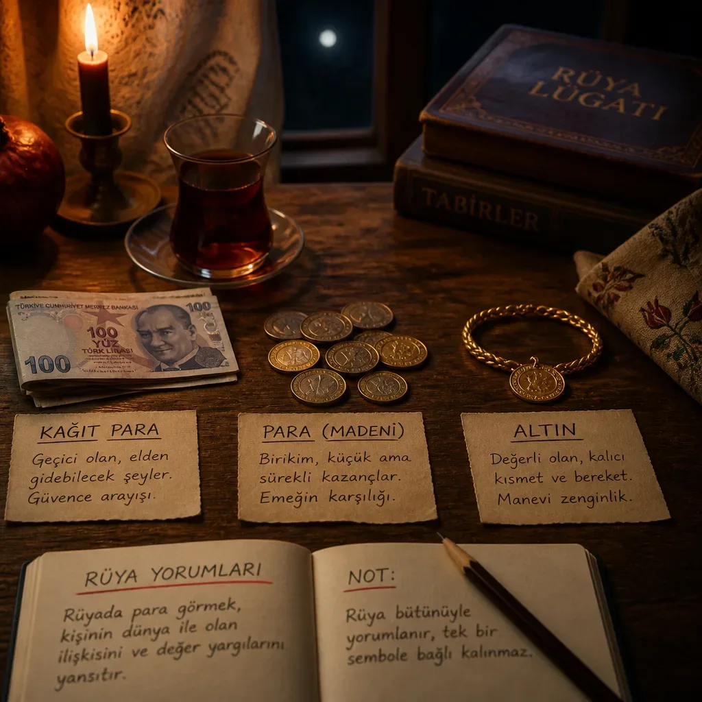 Kâğıt para, bozuk para ve altın notları