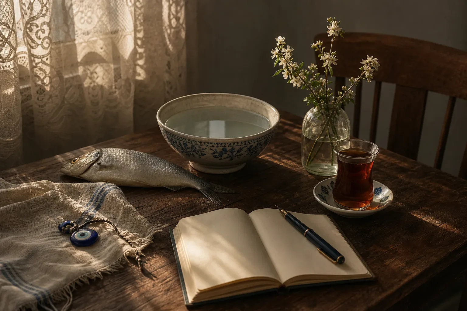 Symbolic still life: Rüyada balık görmek