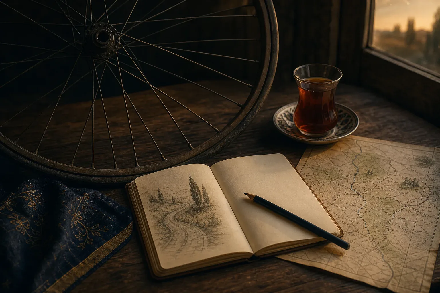 Symbolic still life: Rüyada bisiklet sürmek