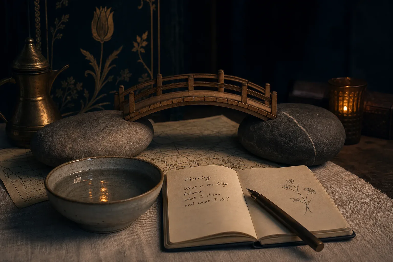 Symbolic still life: Rüyada köprü görmek