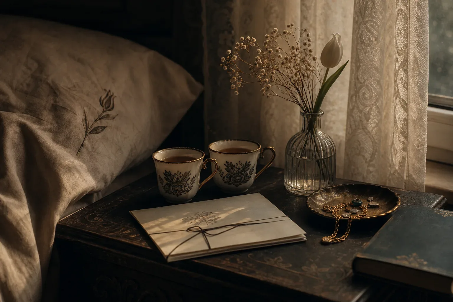 Symbolic still life: Rüyada öpüşmek