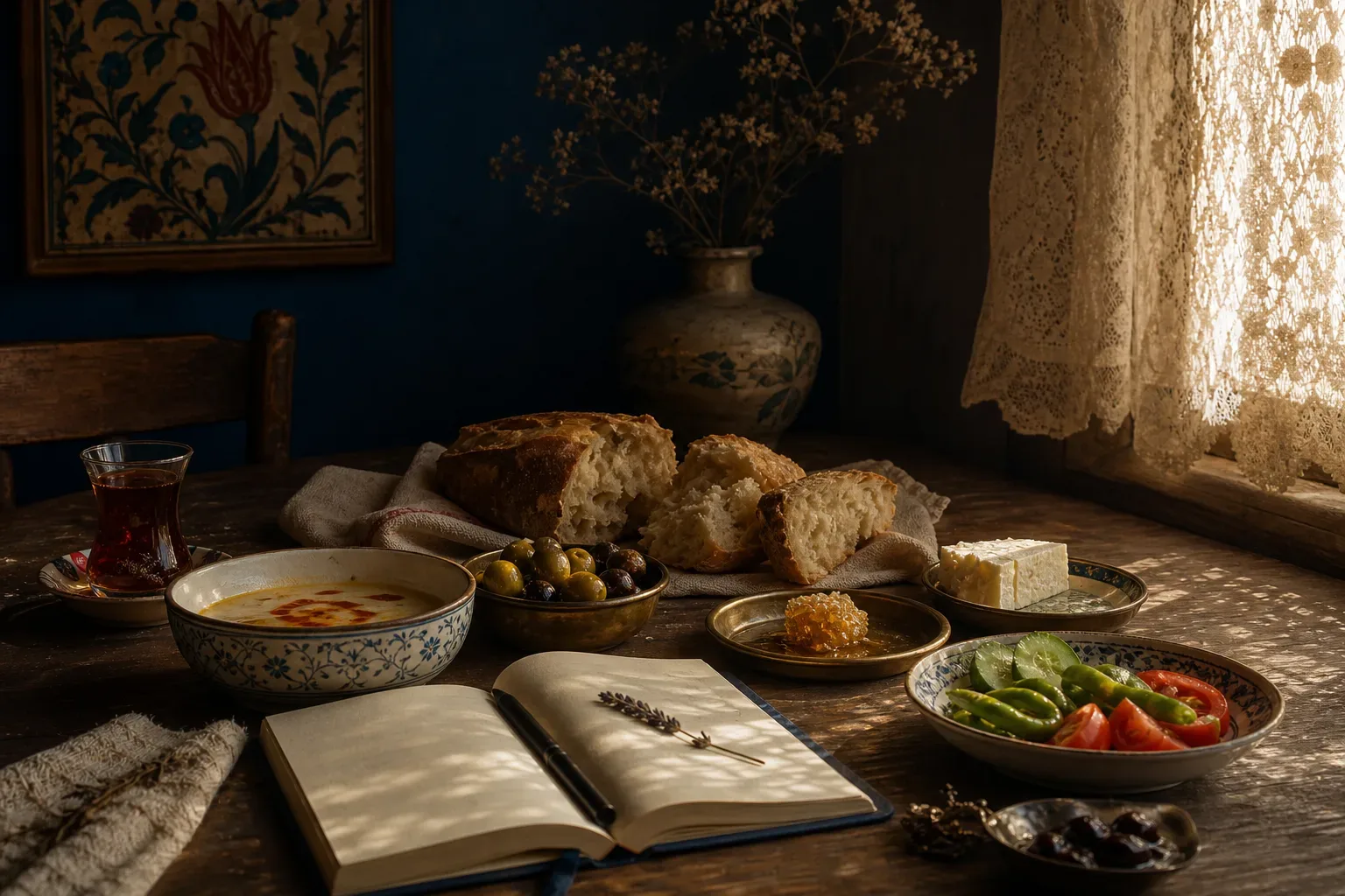 Symbolic still life: Rüyada yemek yemek